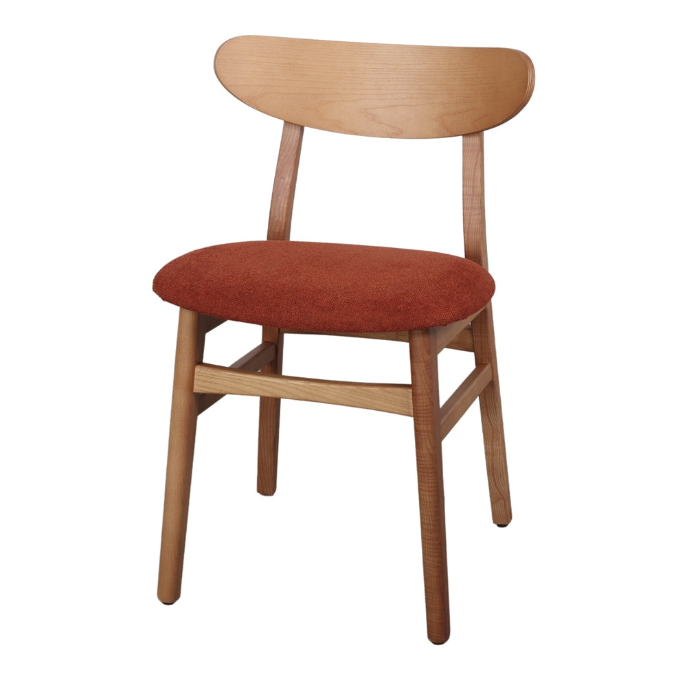 Set de 2 sillas de fresno tapizadas Celia