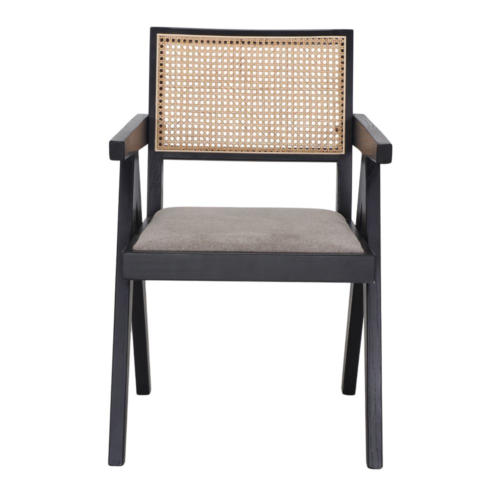 Set de 2 sillas de madera con respaldo de rejilla Mimosa