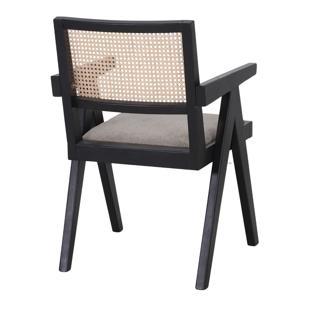 Set de 2 sillas de madera con respaldo de rejilla Mimosa