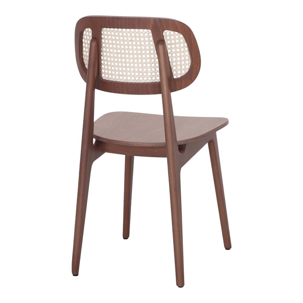 Set de 2 sillas de madera de haya y rejilla Albino