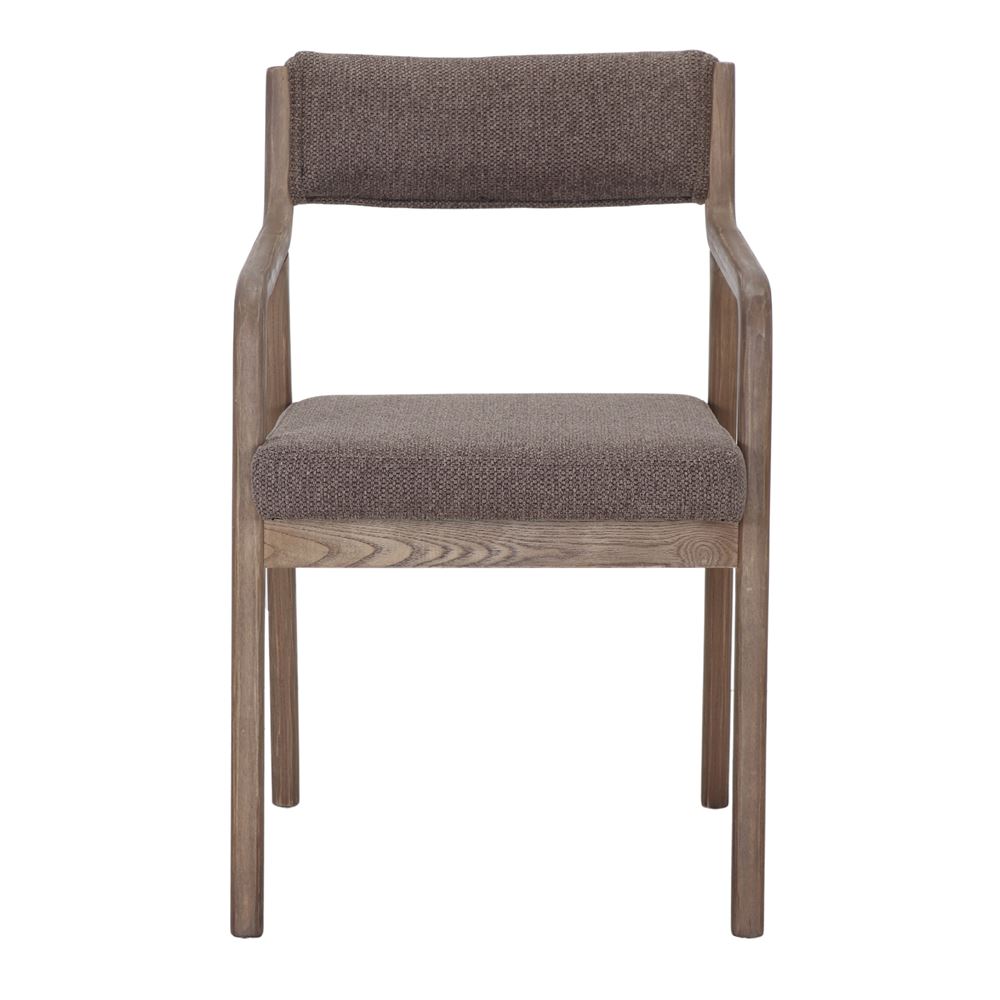Set de 2 sillas de madera de olmo tapizadas Mirco