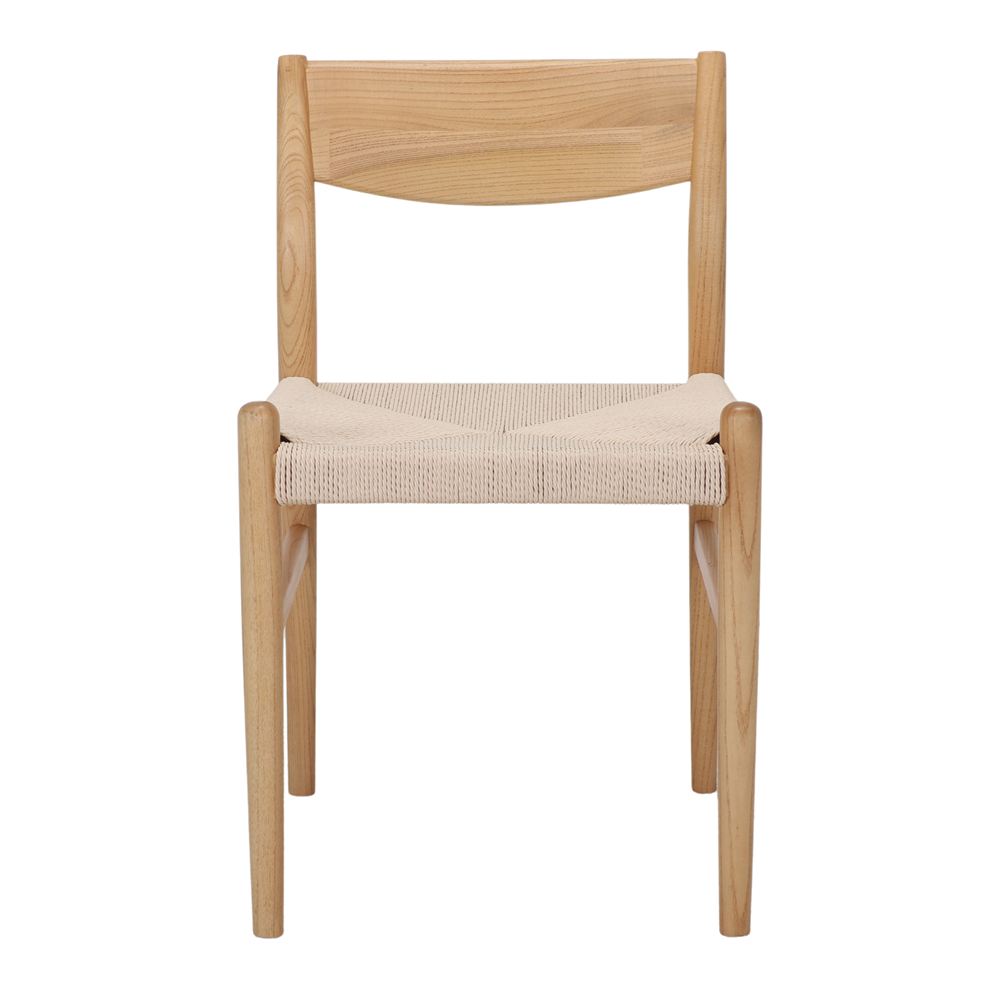 Set de 2 sillas de madera de olmo y enea Gienah