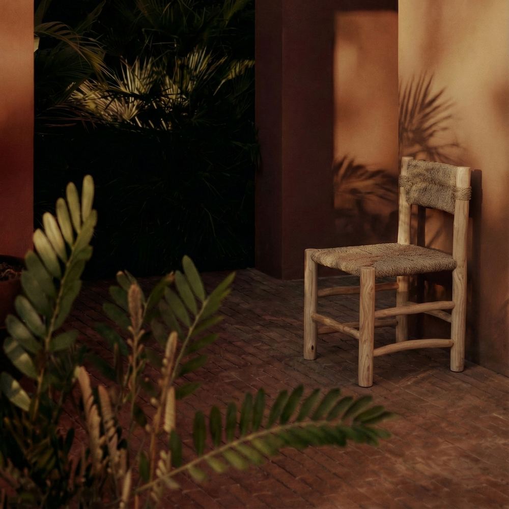 Set de 2 sillas de madera tropical Felipa