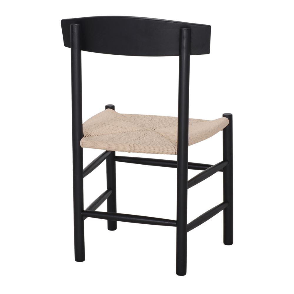 Set de 2 sillas de olmo con asiento de cuerda Ornella