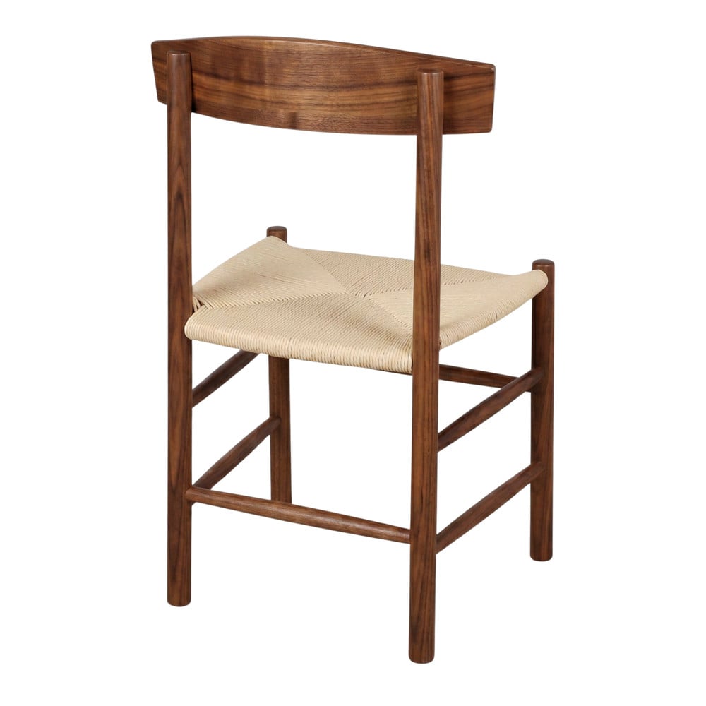 Set de 2 sillas de olmo con asiento de cuerda Ornella