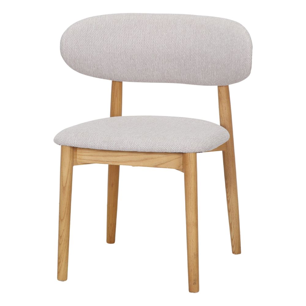 Set de 2 sillas de olmo tapizadas Ivo
