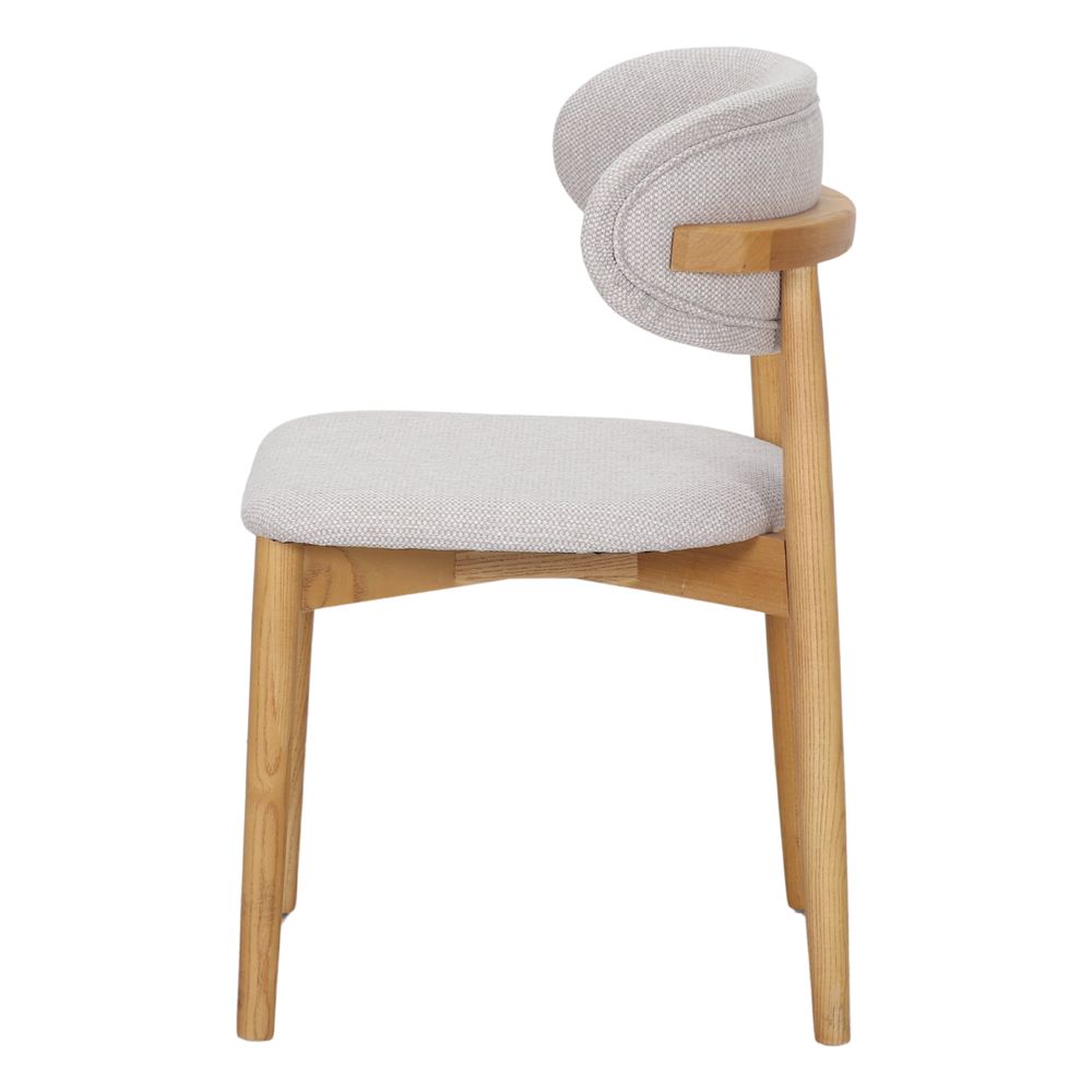 Set de 2 sillas de olmo tapizadas Ivo
