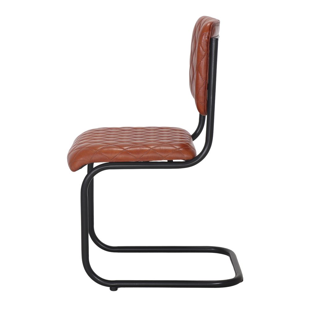 Set de 2 sillas de piel retro Milo