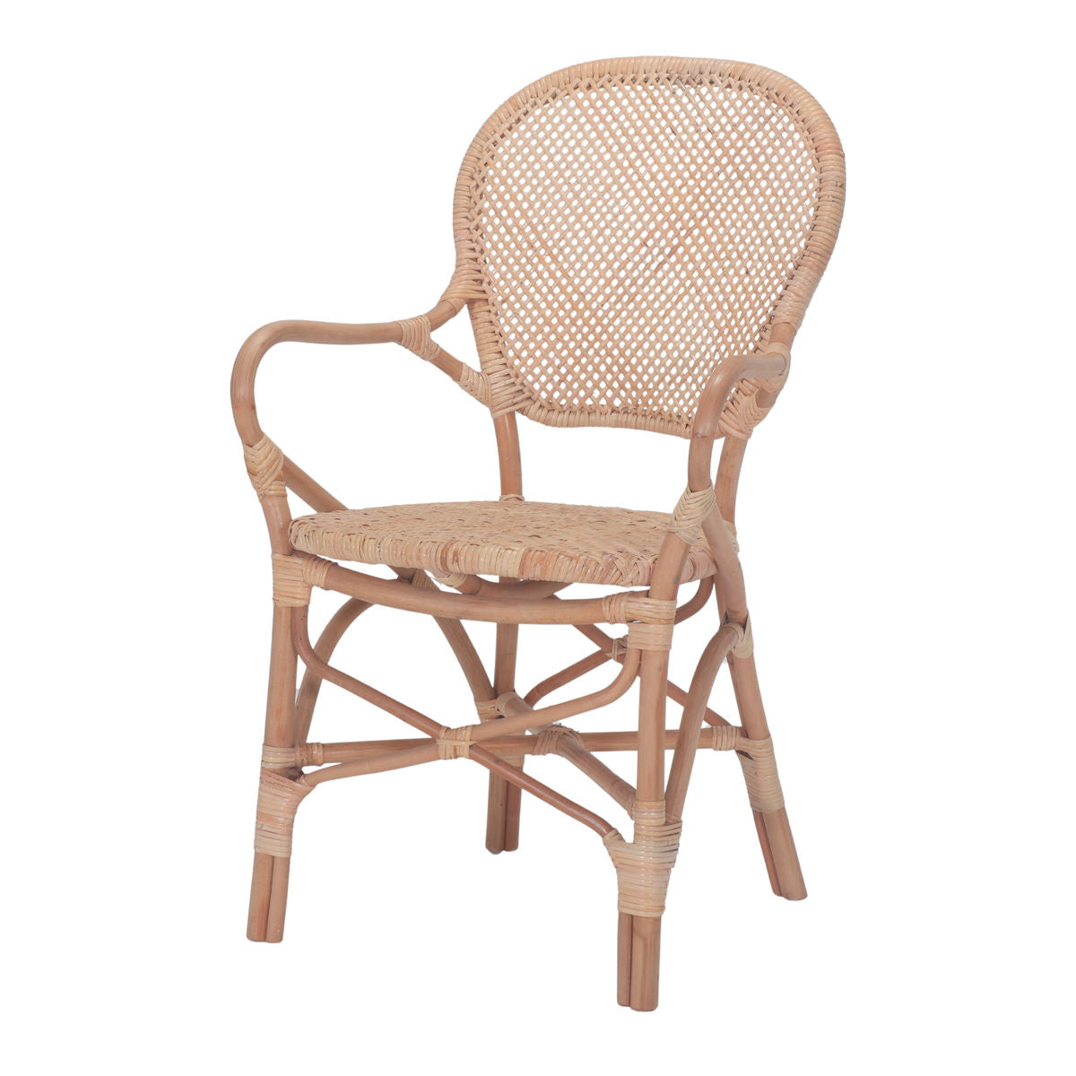 Set de 2 sillas de ratán con brazos Tonino