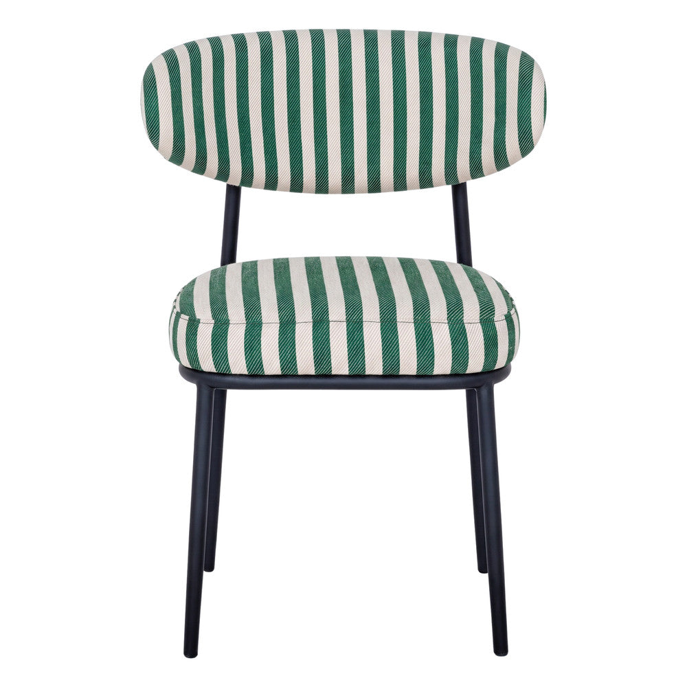 Set de 2 sillas tapizadas a rayas Piero