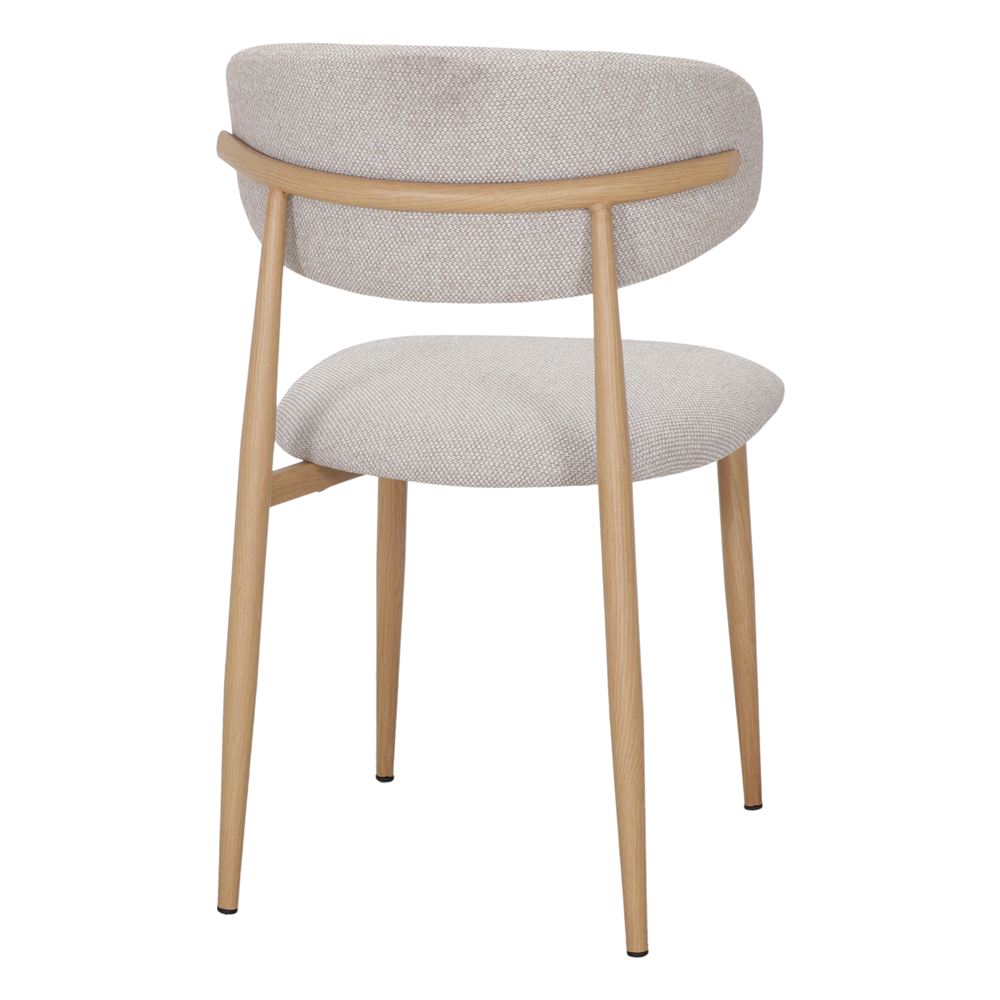 Set de 2 sillas tapizadas con patas efecto roble Caleb