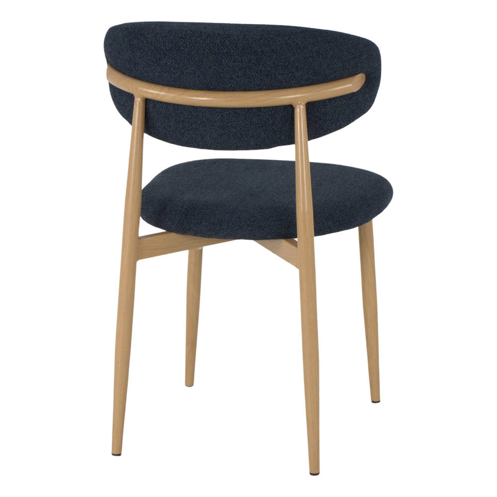 Set de 2 sillas tapizadas con patas efecto roble Caleb