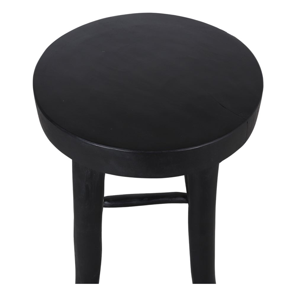 Set de 2 taburetes altos de madera tropical Saverio negro