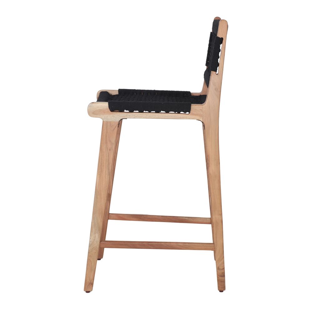 Set de 2 taburetes altos de madera y cuerda Ninetta