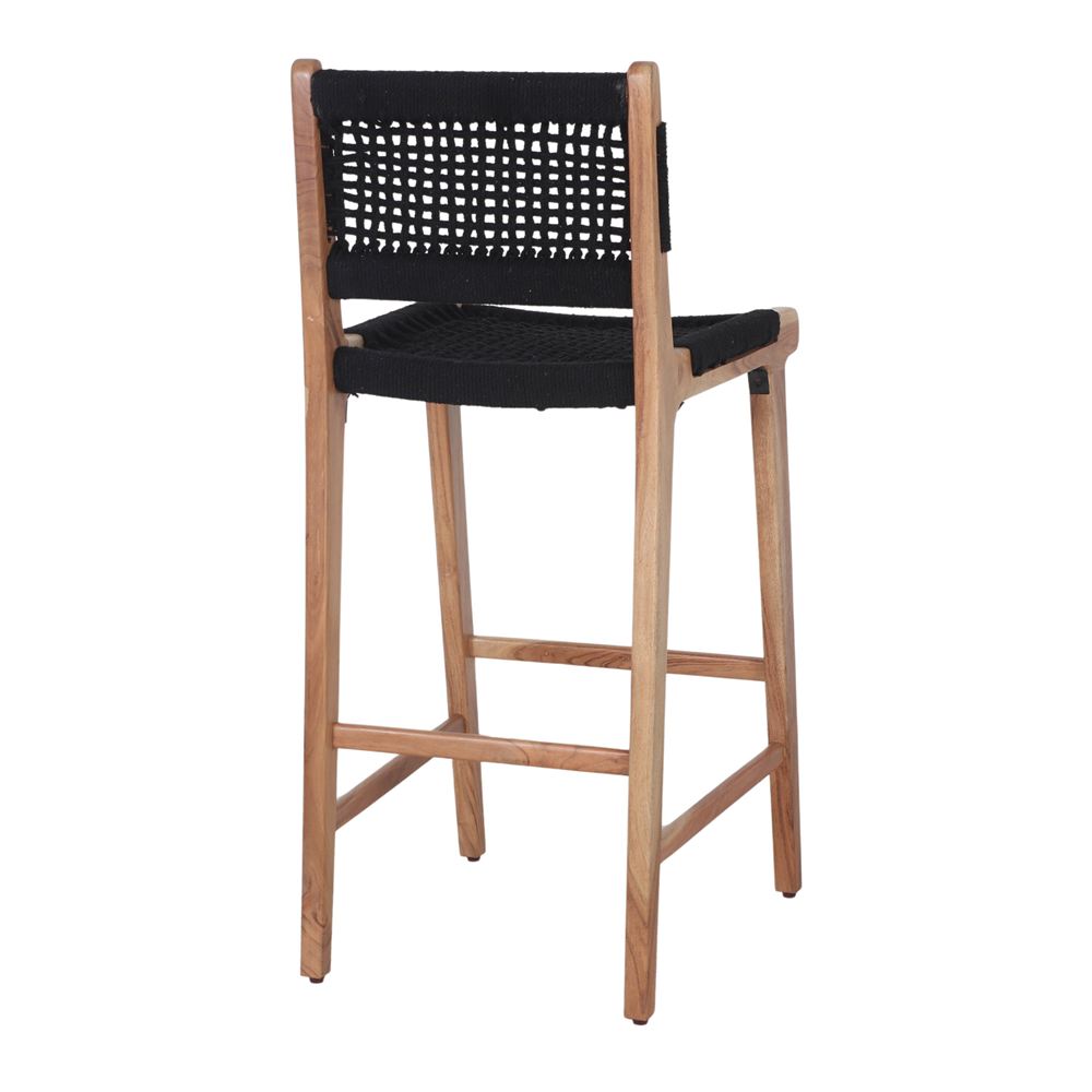 Set de 2 taburetes altos de madera y cuerda Ninetta