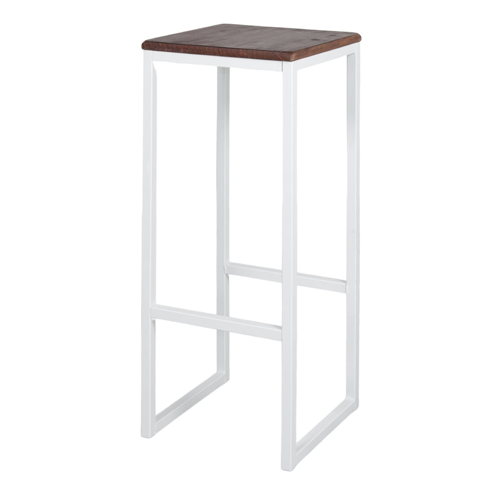 Set de 2 taburetes altos de metal y madera Castor