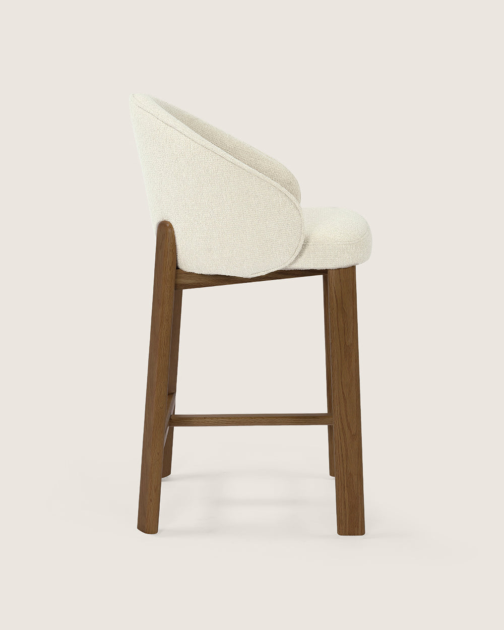Set de 2 taburetes altos Talia nogal Dolmen Beige