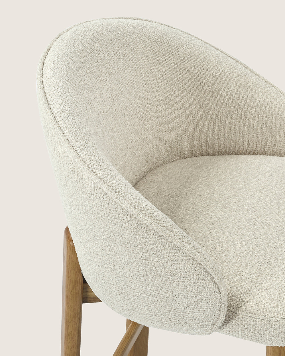 Set de 2 taburetes altos Talia roble Dolmen Beige