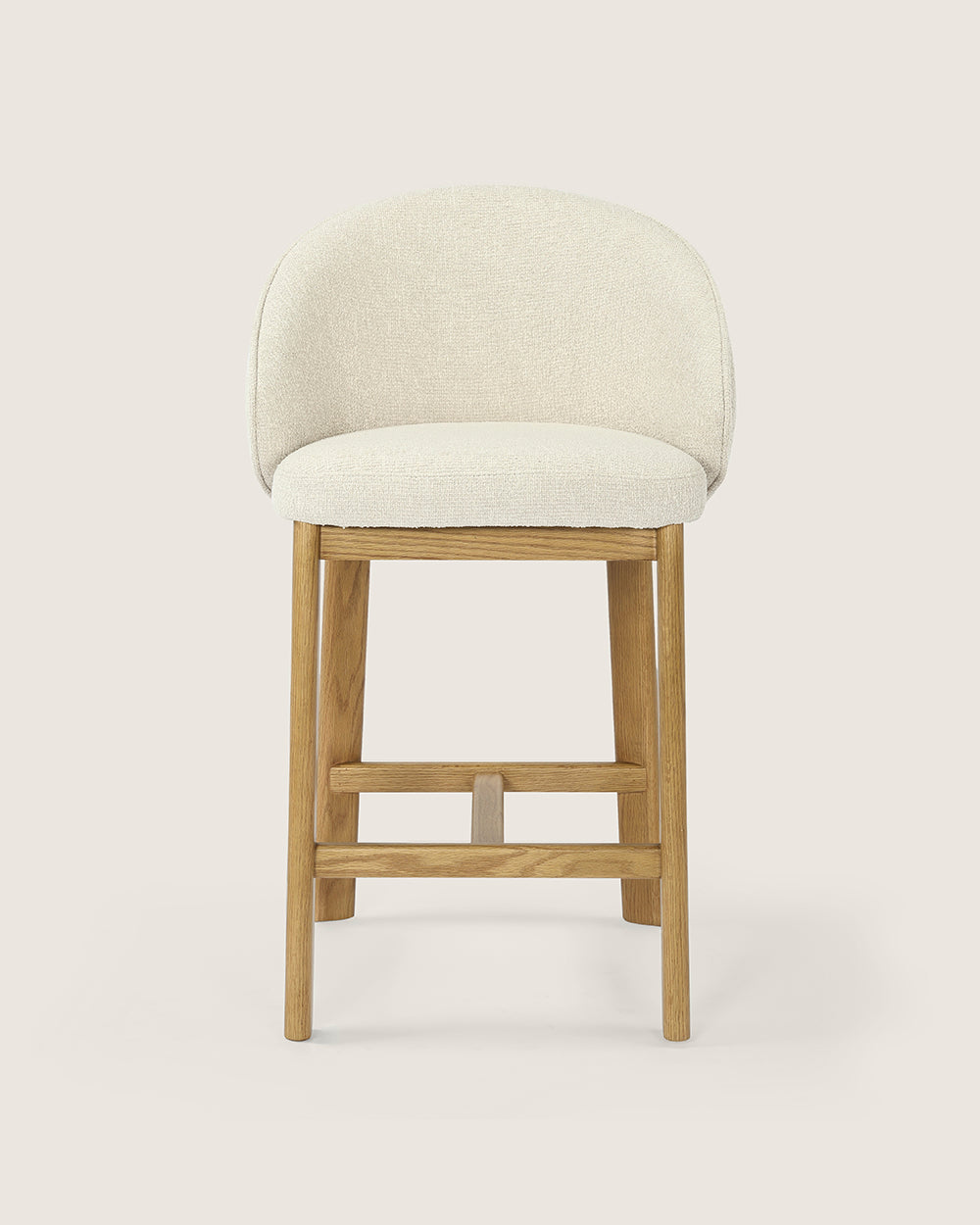 Set de 2 taburetes altos Talia roble Dolmen Beige