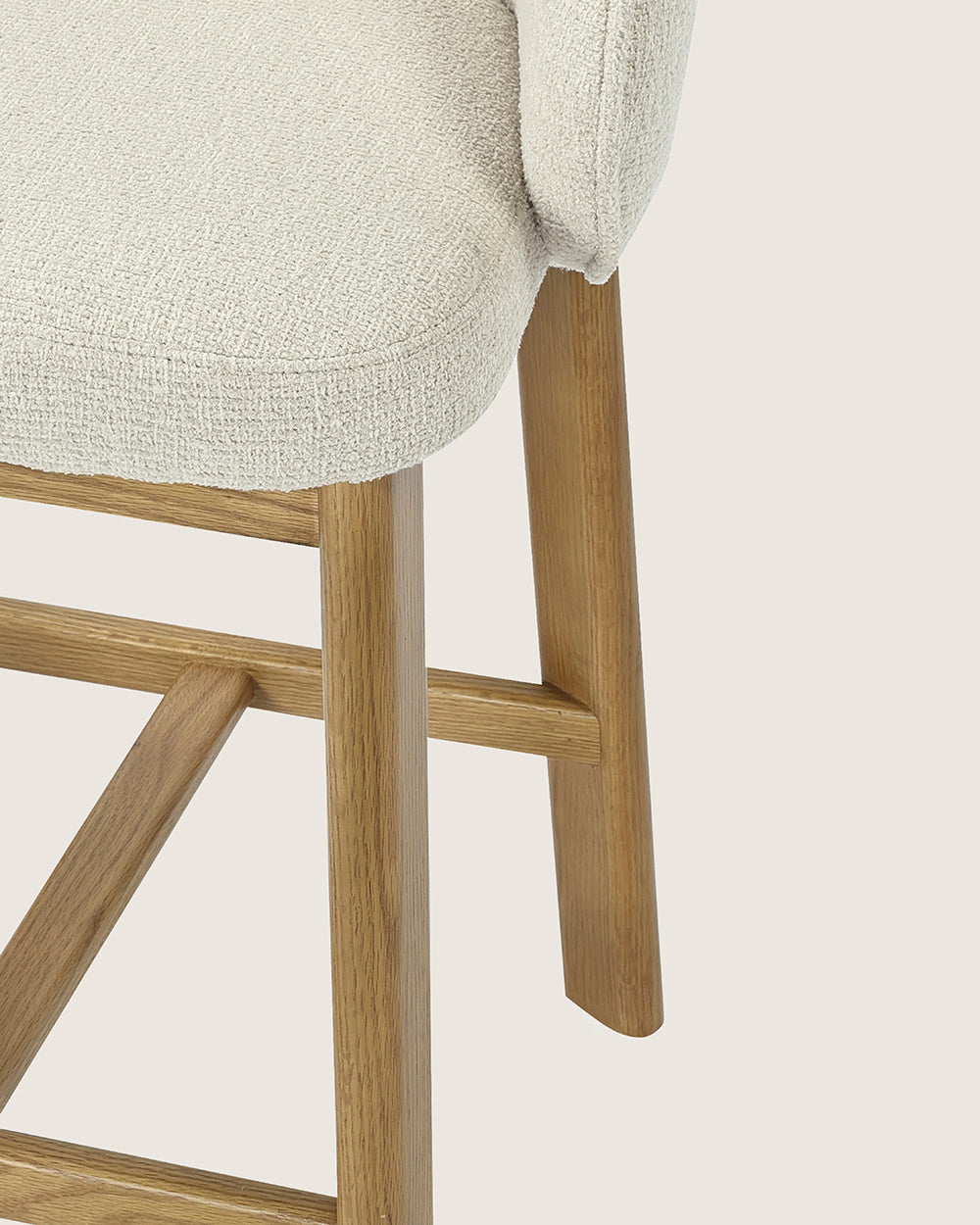 Set de 2 taburetes altos Talia roble Dolmen Beige