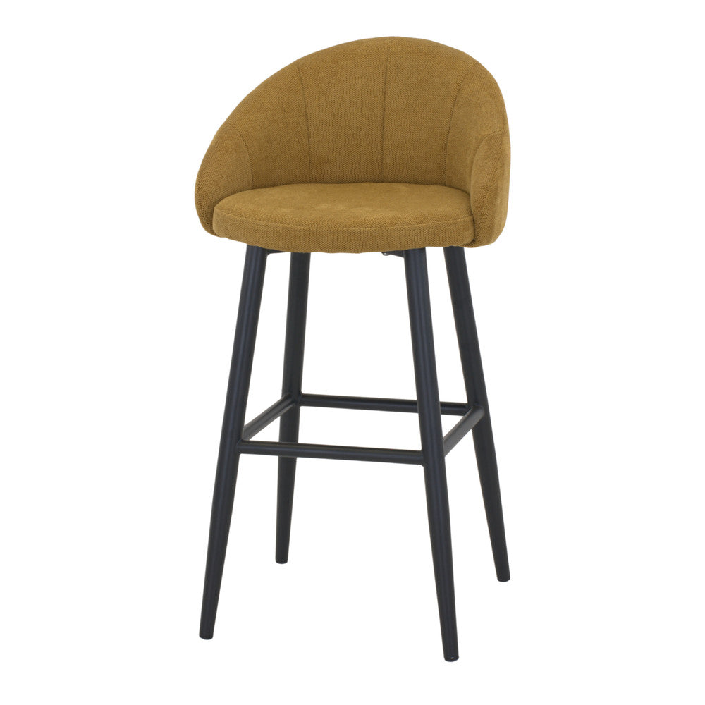 Set de 2 taburetes altos tapizados con patas de aguja Cursa