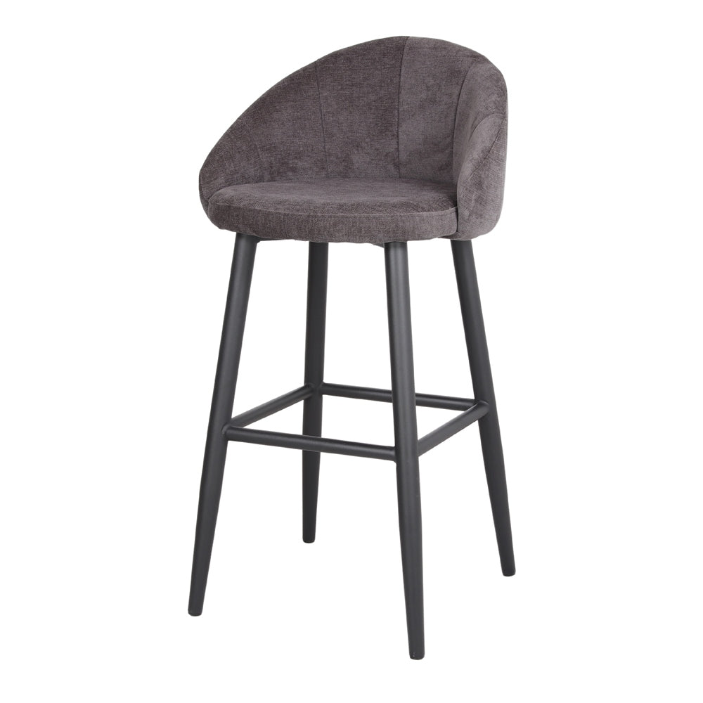 Set de 2 taburetes altos tapizados con patas de aguja Cursa