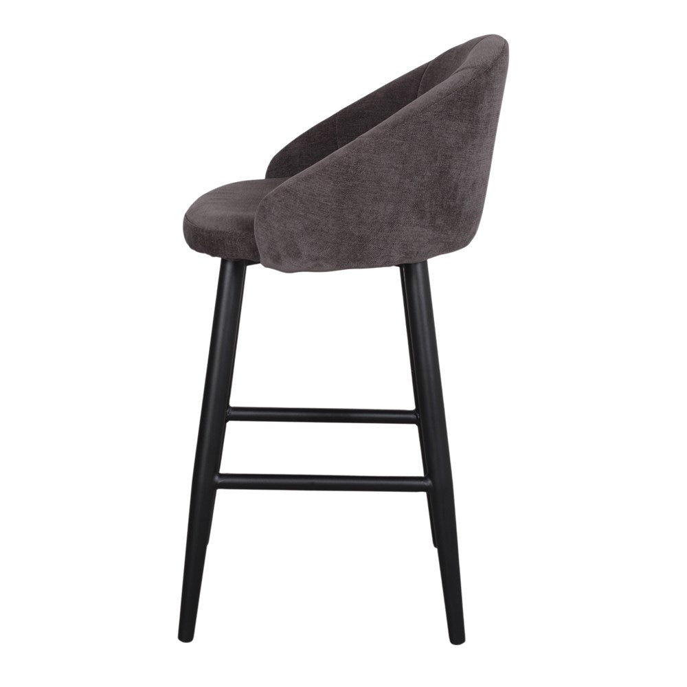 Set de 2 taburetes altos tapizados con patas de aguja Cursa
