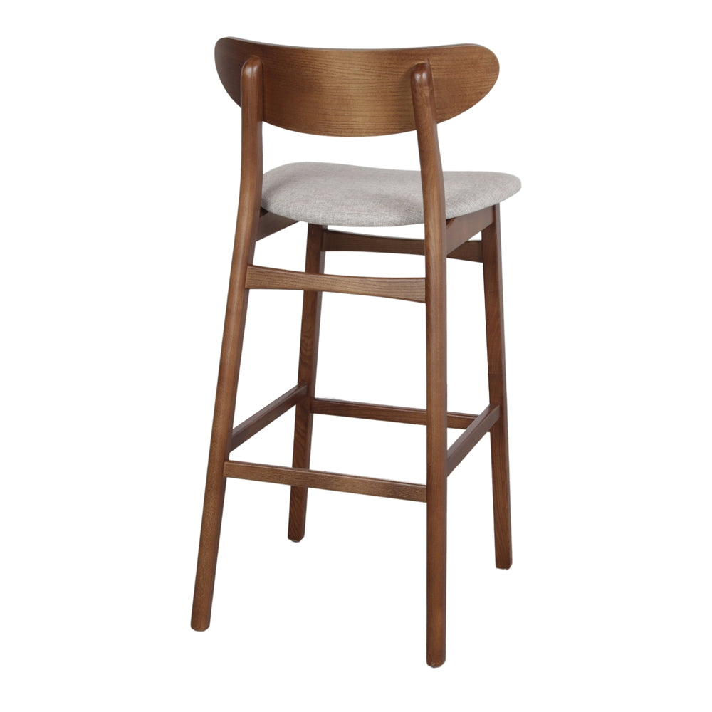 Set de 2 taburetes altos tapizados de fresno Orsola