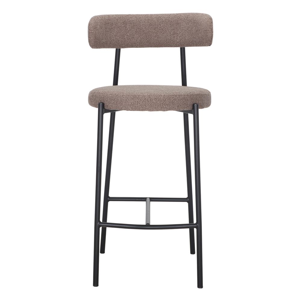 Set de 2 taburetes altos tapizados en textil Ennio