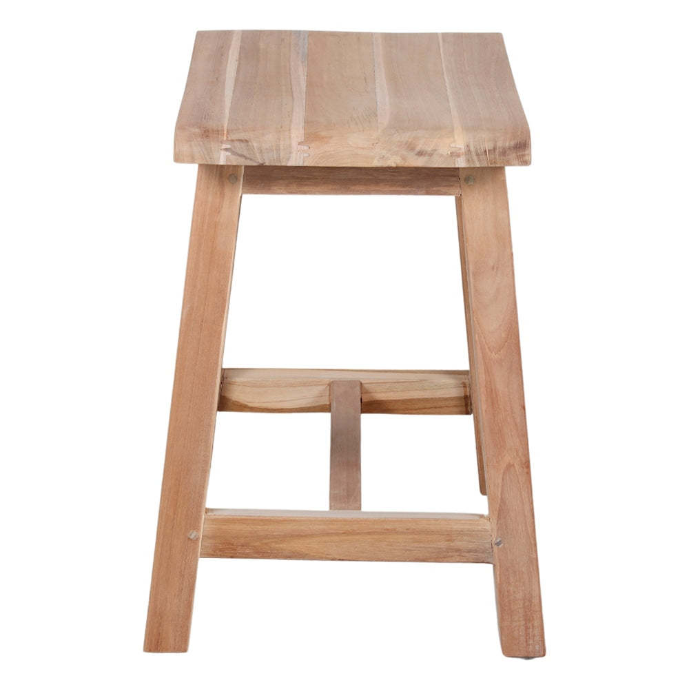 Set de 2 taburetes bajos de madera tropical Edgardo