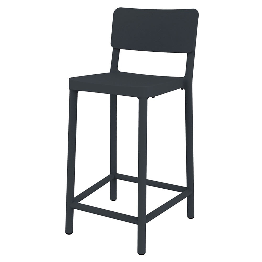 Set de 2 taburetes de exterior con respaldo Ilenia