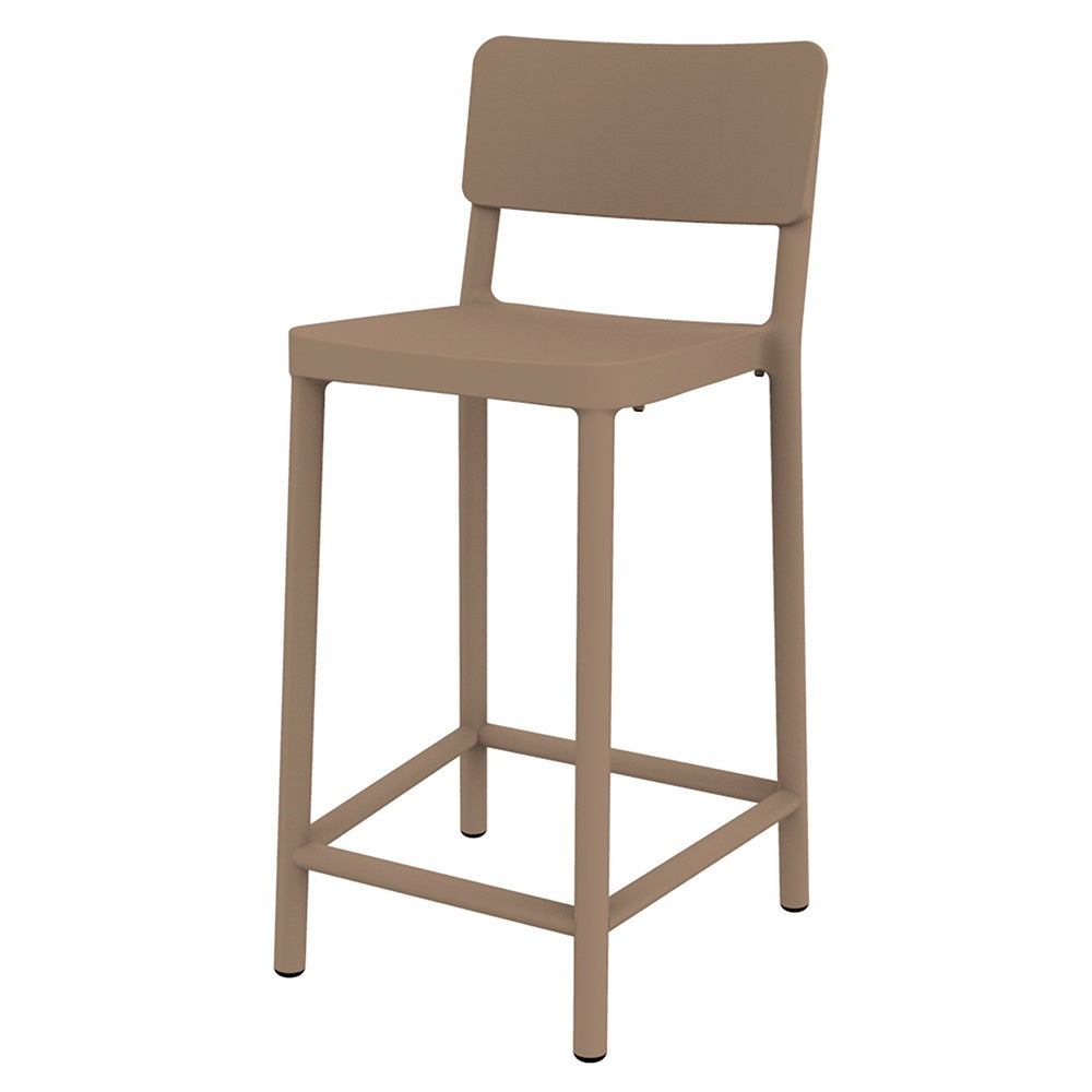 Set de 2 taburetes de exterior con respaldo Ilenia