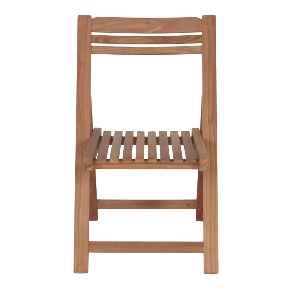 Set de 4 sillas plegables de teca Hugo