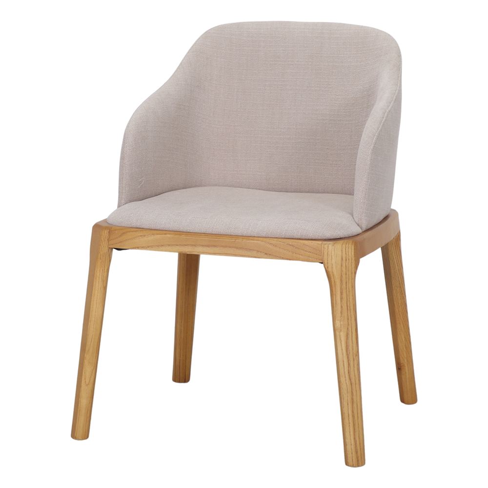 Set de 4 sillas tapizadas de madera de haya Lucie