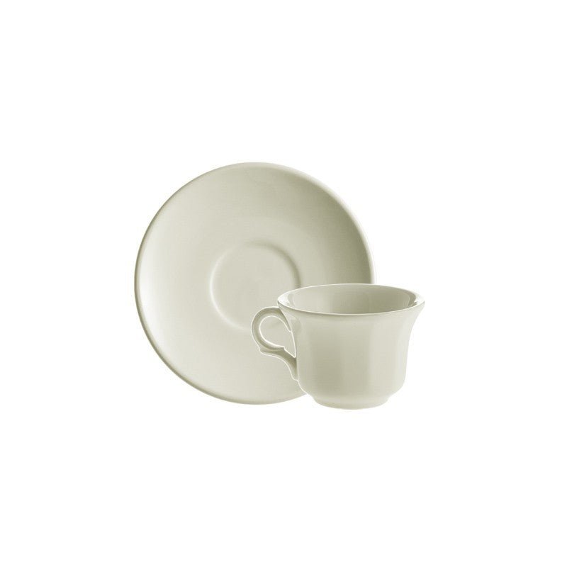 Set de 4 Tazas de Café con Platillos La Cartuja Colección Ochavada Blanca - #pino_y_jacaranda#