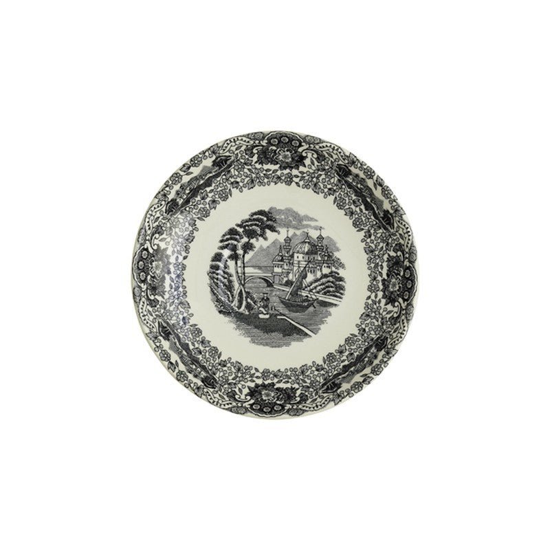 Set de 4 Tazas de Consomé con Platillos La Cartuja Colección Negro Vistas - #pino_y_jacaranda#