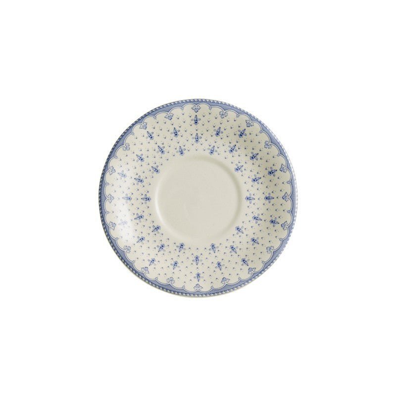 Set de 4 Tazas de Desayuno con Platillos La Cartuja Colección Flor de Lis Azul - #pino_y_jacaranda#