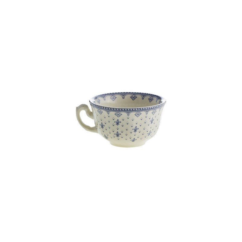 Set de 4 Tazas de Té con Platillos Colección Flor de Lis Azul - #pino_y_jacaranda#