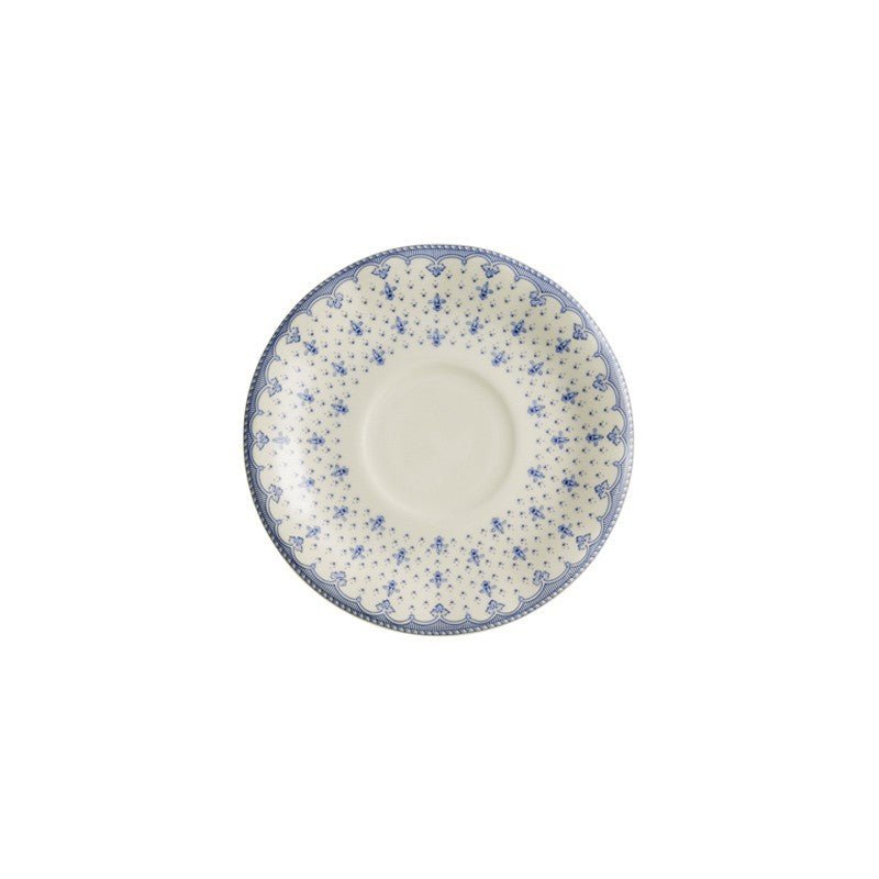 Set de 4 Tazas de Té con Platillos Colección Flor de Lis Azul - #pino_y_jacaranda#
