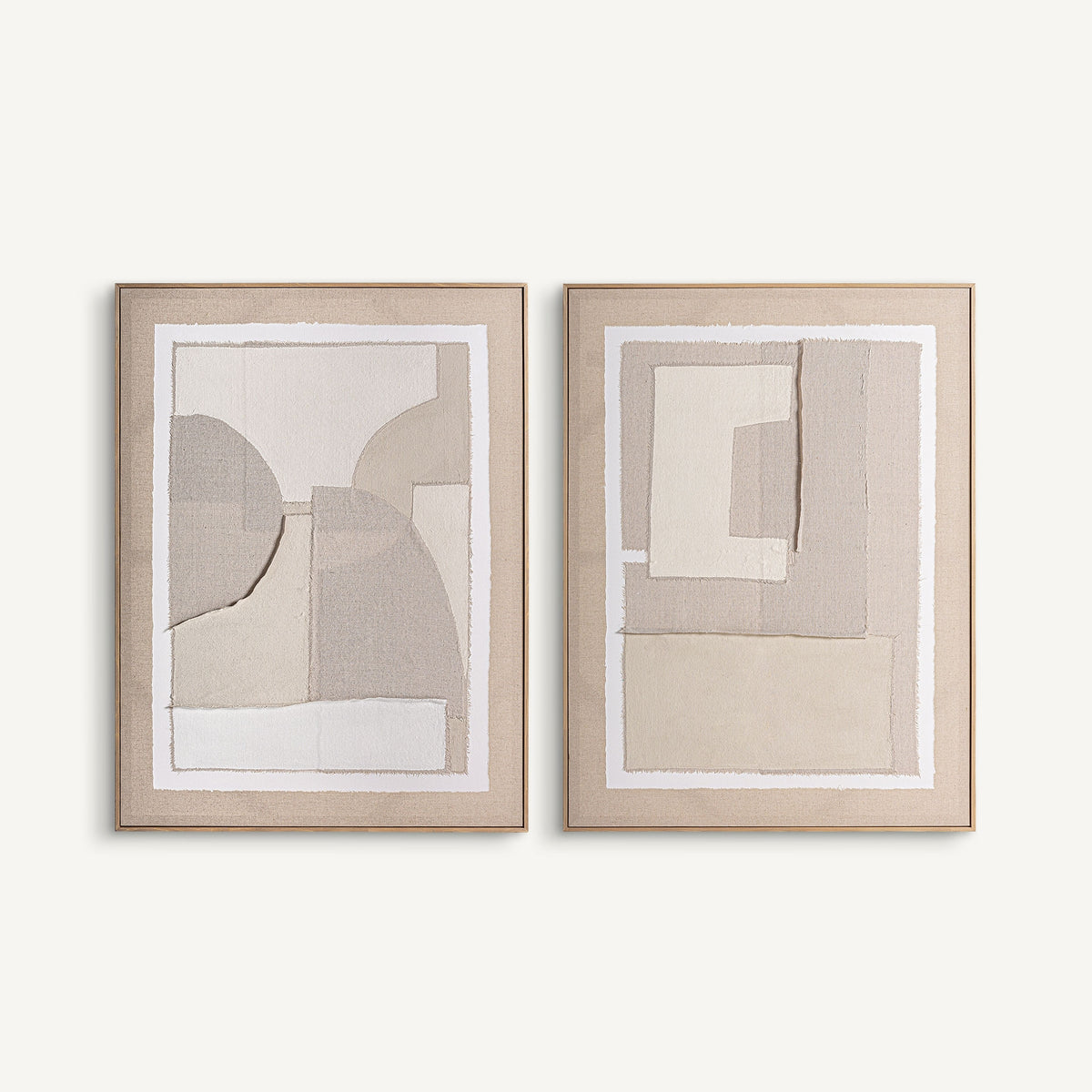 Set de dos cuadros en tonos neutros Tiñoso