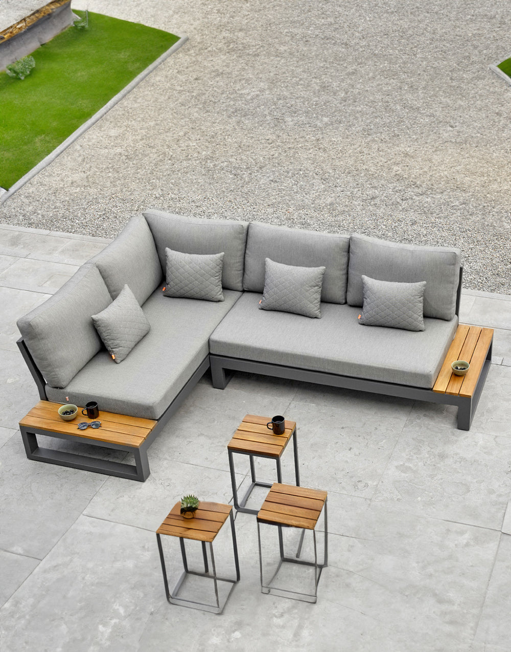 Set de Sofá Rinconera y Mesa de Exterior Torrox