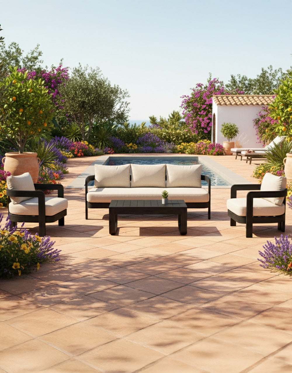 Set de Sofá, Sillón y Mesa de Exterior Monóvar