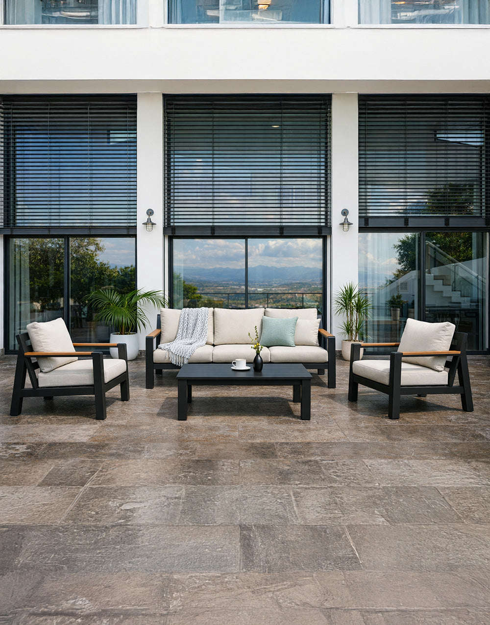 Set de Sofá, Sillón y Mesa de Exterior Morella