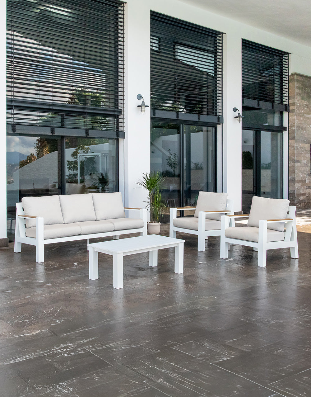 Set de Sofá, Sillón y Mesa de Exterior Morella