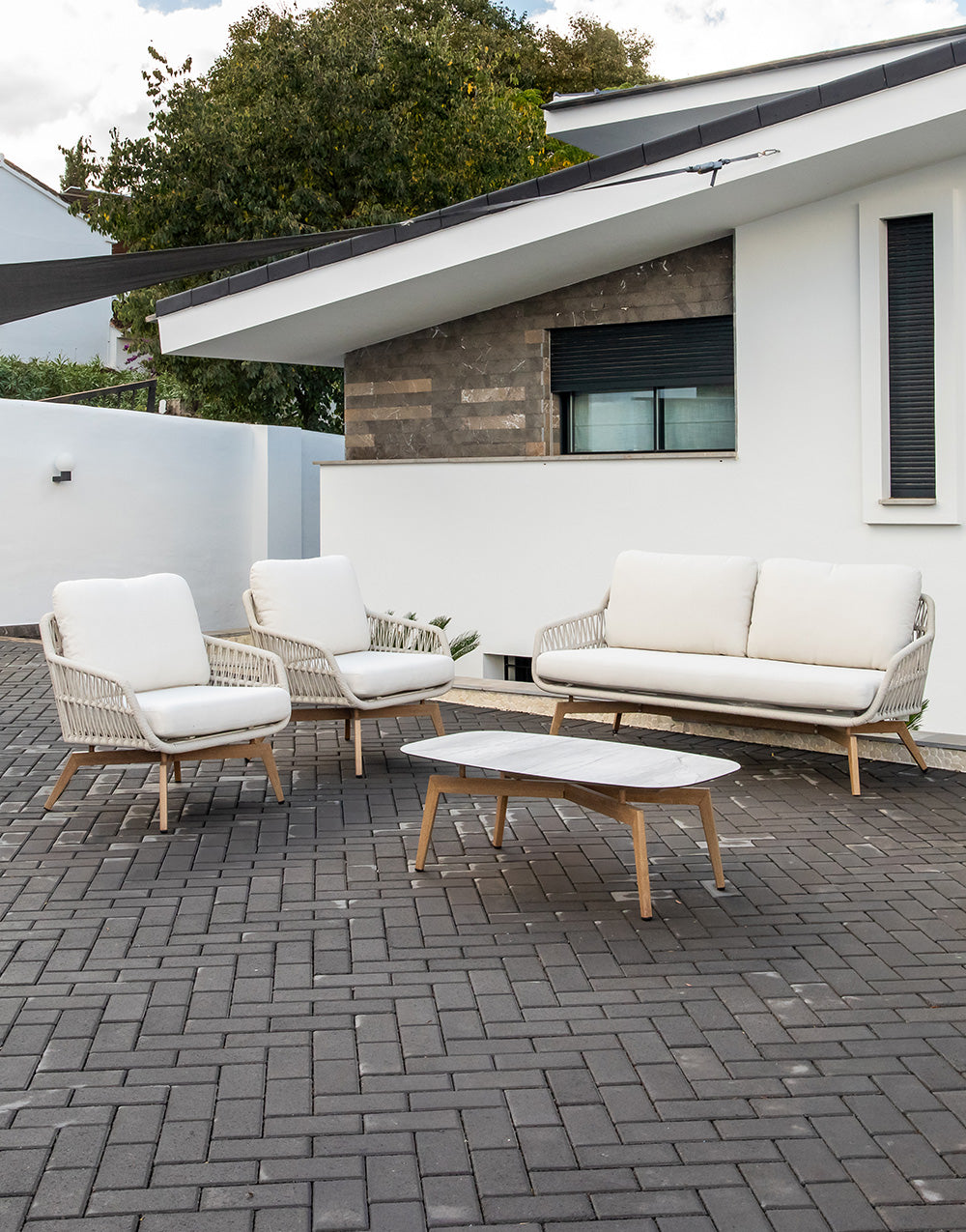 Set de Sofá, Sillón y Mesa de Exterior Orce