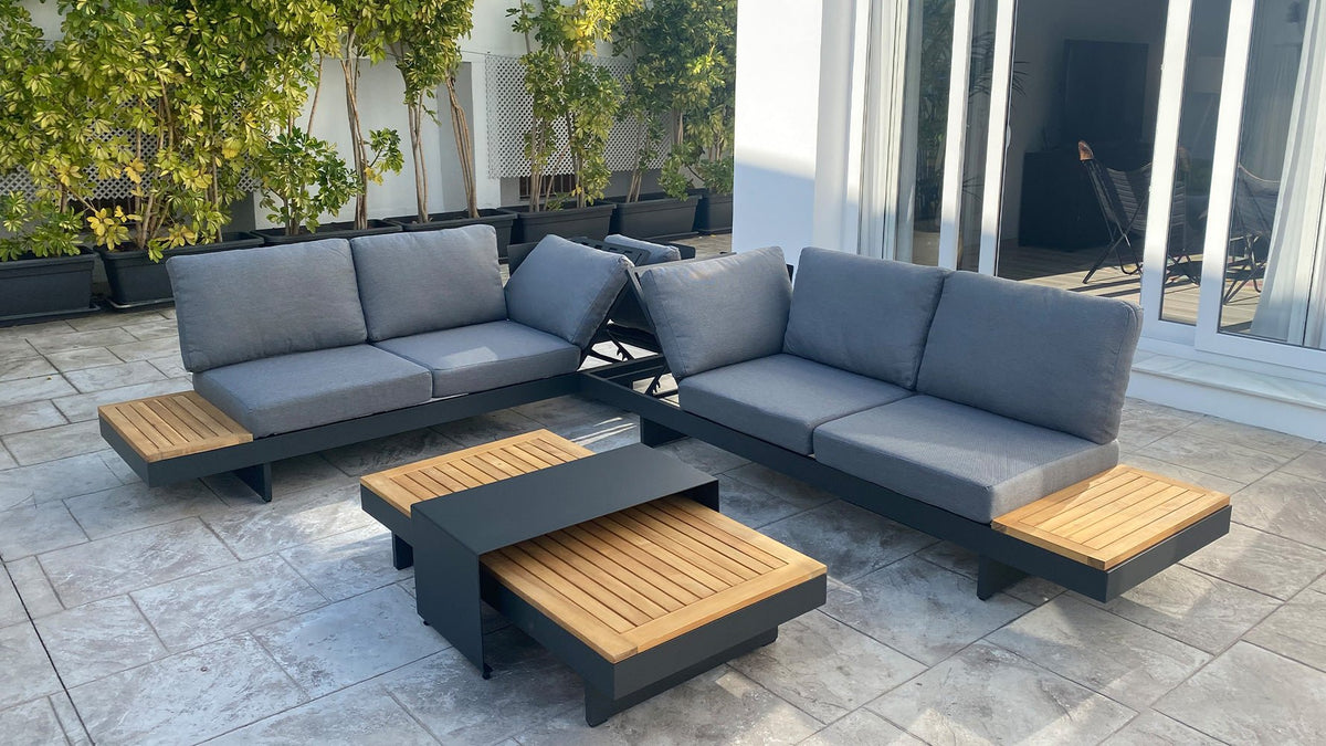 Set de Sofá y Mesa de Exterior Ambel - #pino_y_jacaranda#