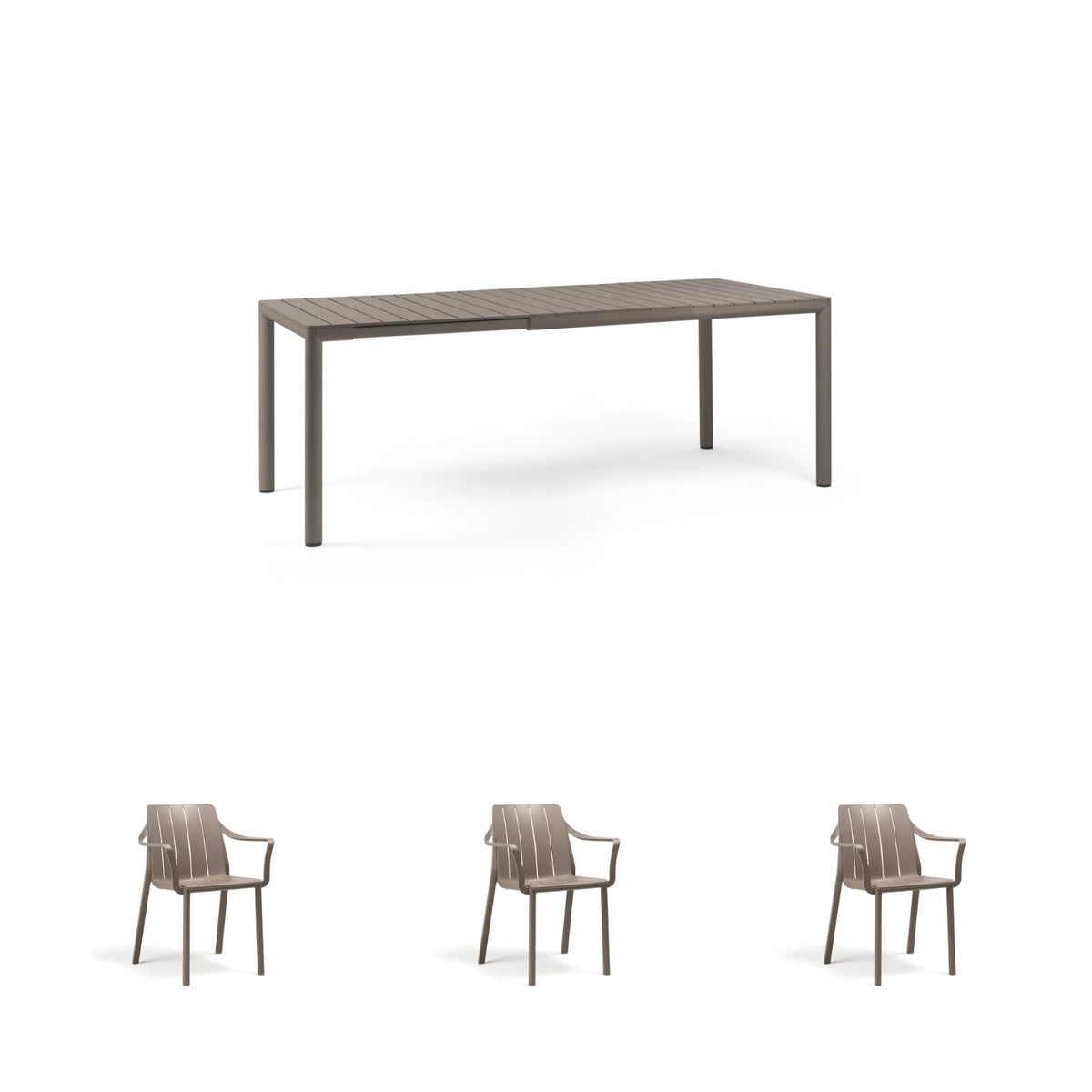 Set de comedor Tevere con sillones Tiberina Nardi