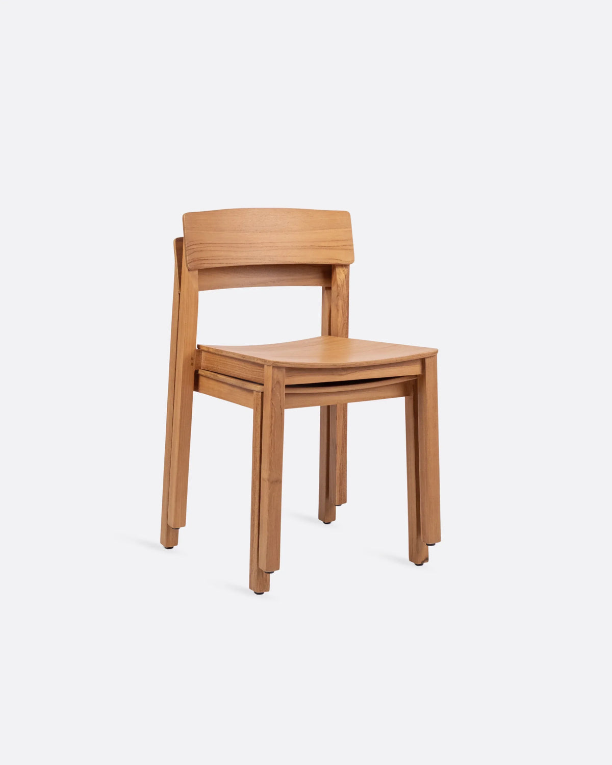 Silla apilable de teca Rawi Wa