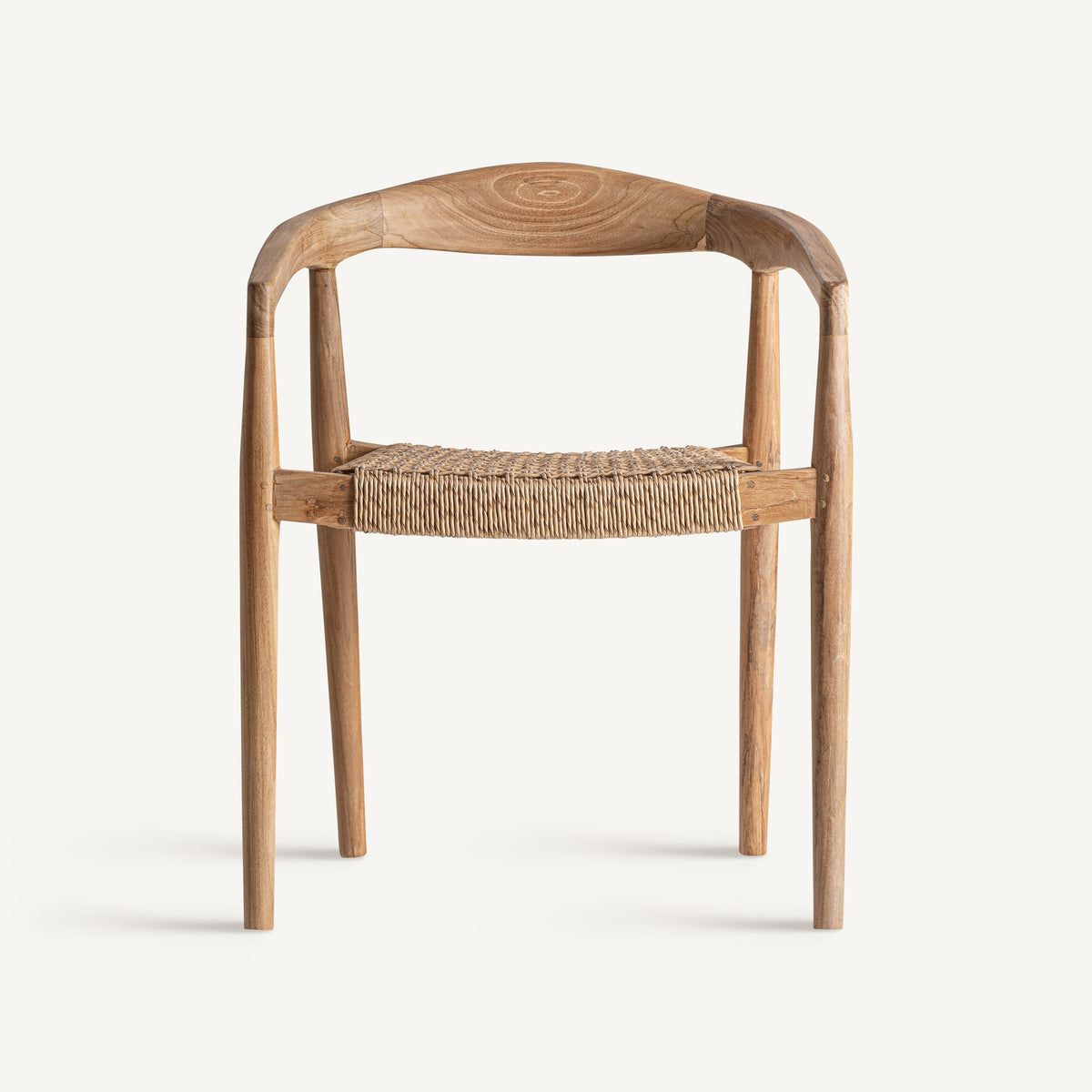 Silla con brazos de teca y cuerda Šipan