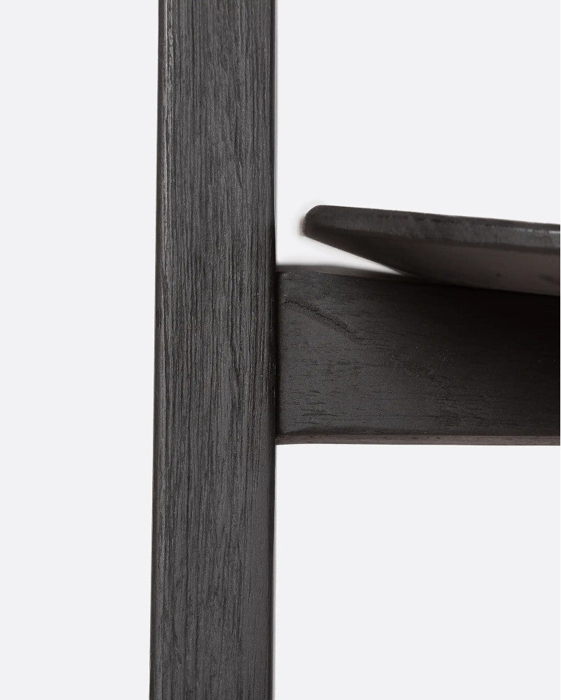 Silla con reposabrazos de teca cepillada Arc